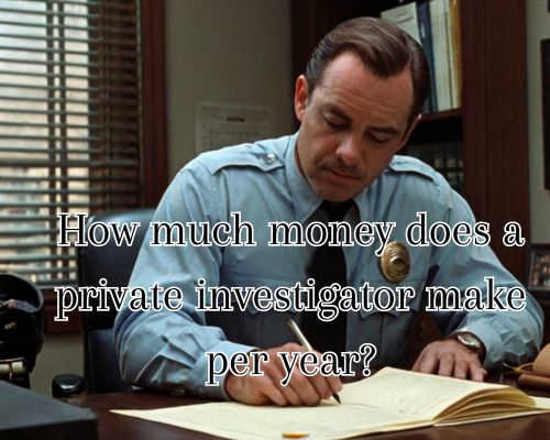a private investigator doing computations